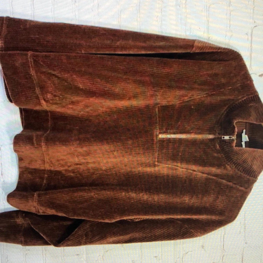 Topshop cropped sweatshirt women’s brown 1/4 zip
